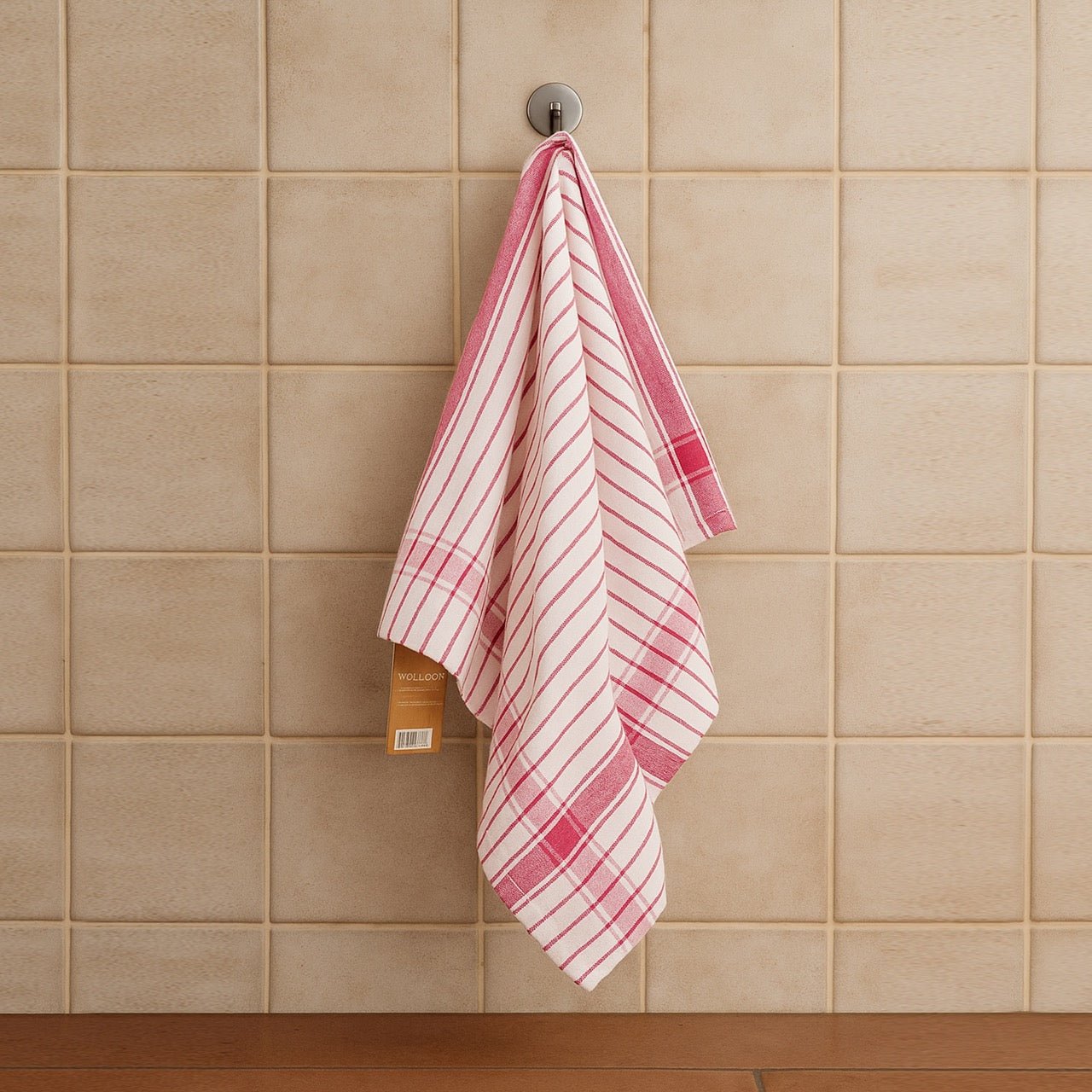 Kapah Classic Red - Check Tea Towel – 100% Cotton | 50x70 cm - Kapah