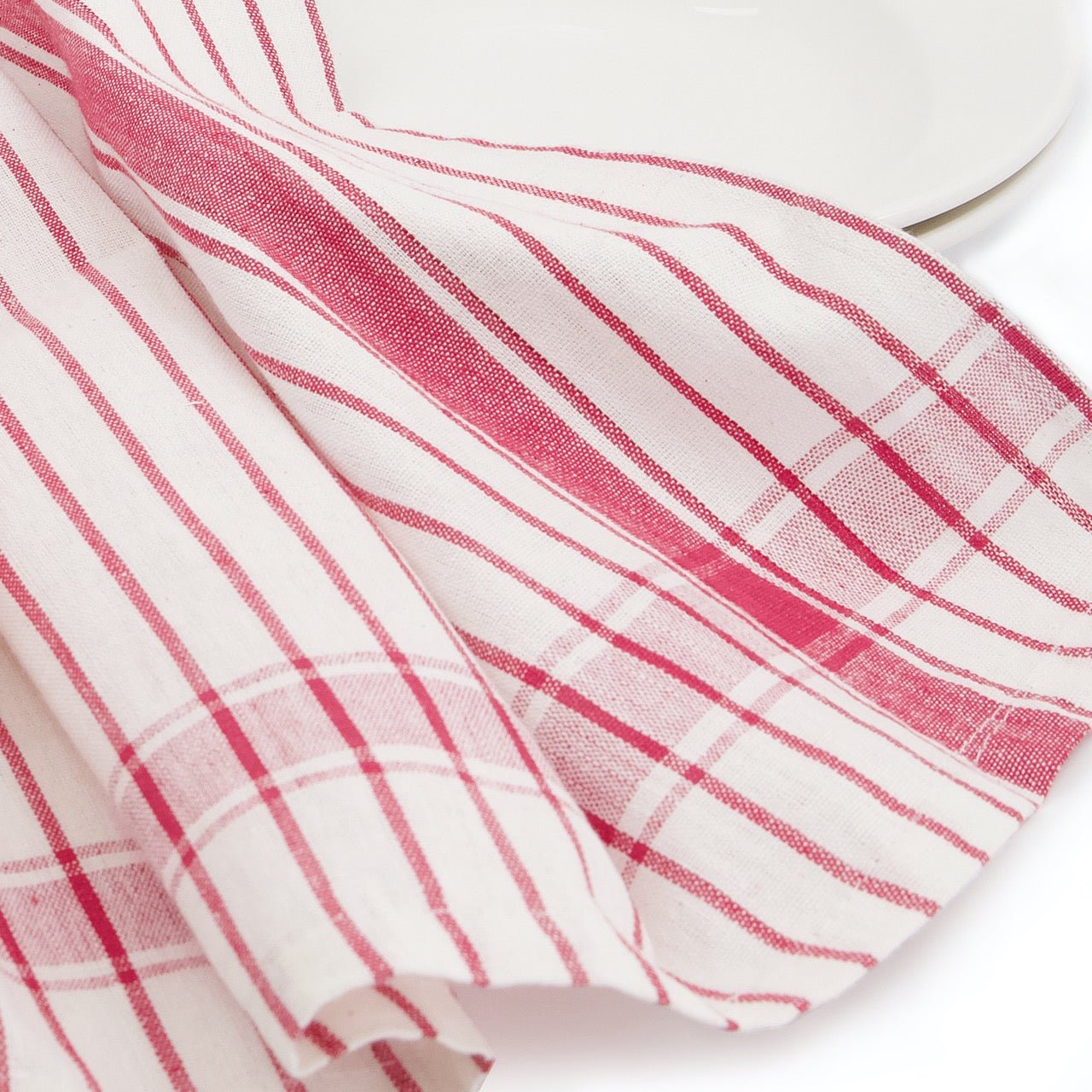 Kapah Classic Red - Check Tea Towel – 100% Cotton | 50x70 cm - Kapah